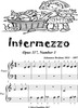 Thumbnail Intermezzo Opus 117 Number 3 Beginner Piano Sheet Music