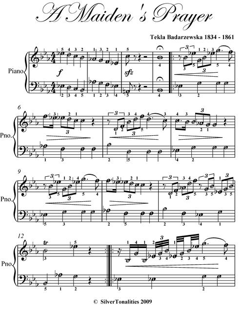 Product picture A Maidens Prayer Elementary Piano Sheet Music