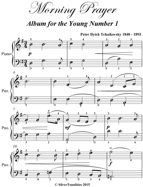 Product picture Morning Prayer Album for the Young Number 1 Easy Piano Sheet