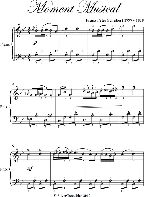 Product picture Moment Musical Easy Piano Sheet Music