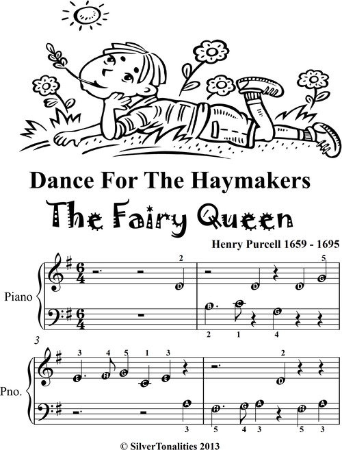Product picture Dance for the Haymakers the Fairy Queen Beginner Piano Sheet