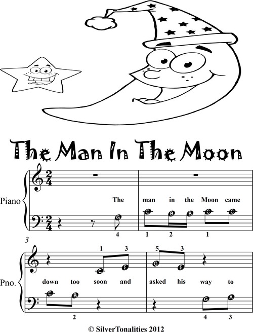 Product picture The Man in the Moon Beginner Piano Sheet Music