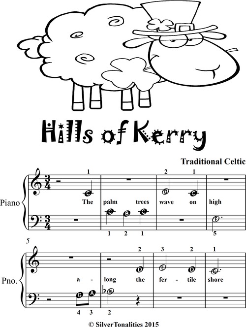 Product picture Hills of Kerry Beginner Piano Sheet Music Tadpole Edition