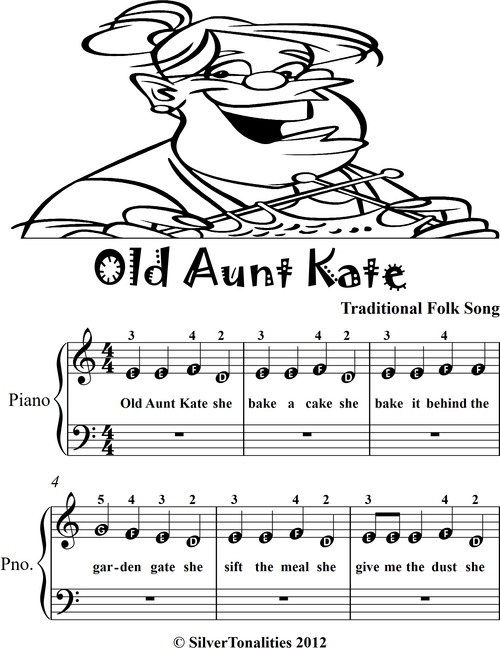 Product picture Old Aunt Kate Beginner Piano Sheet Music