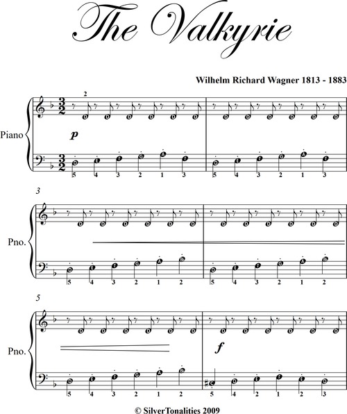 Product picture The Valkyrie Elementary Piano Sheet Music