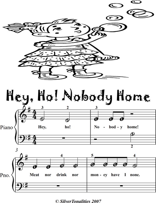 Product picture Hey Ho Nobody Home Beginner Piano Sheet Music