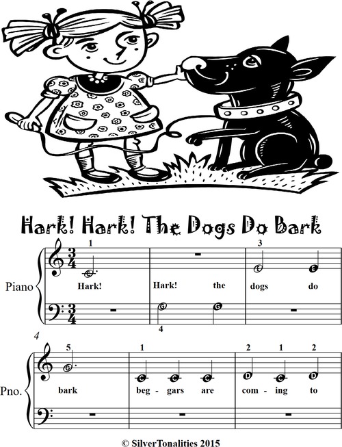 Product picture Hark Hark the Dogs Do Bark Easiest Piano Sheet Music Tadpole