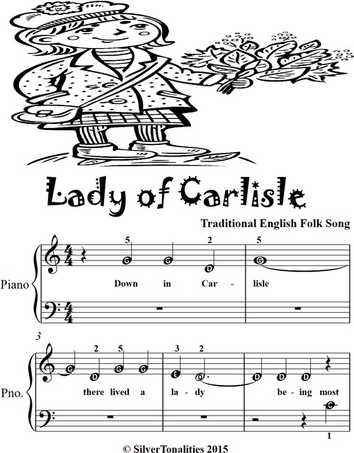 Product picture Lady of Carlisle Beginner Piano Sheet Music