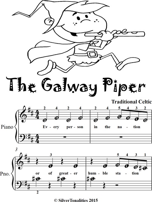 Product picture Galway Piper Beginner Piano Sheet Music Tadpole Edition
