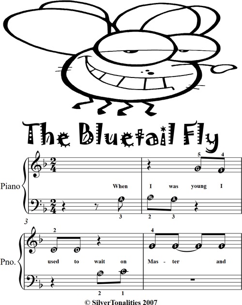 Product picture The Bluetail Fly Beginner Piano Sheet Music