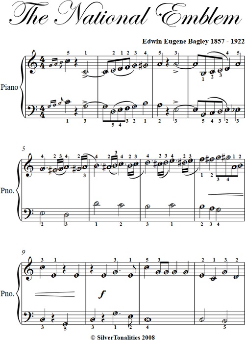 Product picture The National Emblem Easy Piano Sheet Music